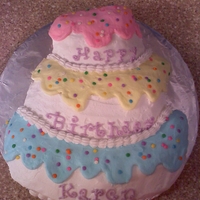 Topsy Turvy Cake I made for a co-worker's birthday.