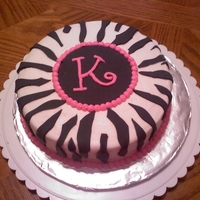 Zebra Cake My very first zebra cake! Made for a friend's birthday. Strawberry cake iced in buttercream with fondant zebra stripes. This one was...