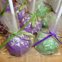 Cake Pop Favors Cake pops for the favors at a baby shower