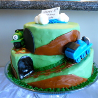 Thomas & Percy Cake This was a great idea, that combined a couple from other CC'ers. Thanks for the inspriation. It is a chocolate cake on the bottom, and...