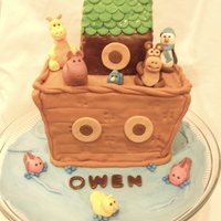 Noah's Ark Baby Shower Cake This was a cake that was inspired by CynfullySweets design. It was a fun cake to make, and a great chance to practice making gumpaste...