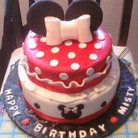 Minnie Mouse I made this Minnie Mouse cake for a friend of mine. She loved it!!