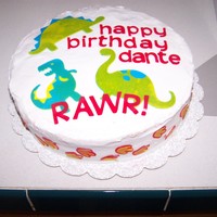 Dino Cake made using my cricut cake.