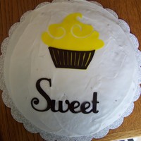 Cupcake one of six cakes i made for my little sisters cake walk at her schools spring carnival. just messing around with my cricut cake.