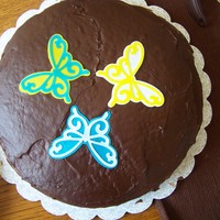 Butterflies one of six cakes i made for my sisters cake walk at her schools spring carnival. just messing around with my cricut cake.