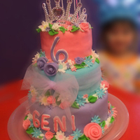 Princess Cake This is the first fondant cake I've ever tried - it was for my daughter's 6th birthday. I made my own fondant and it turned out...