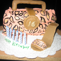 Leopard Print Purse And Shoe Surprise Sweet 16 for a friend of the family.