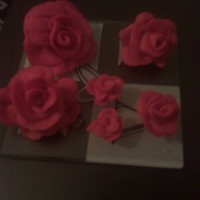 Fondant Flower Study Left over fondant means more practice for me. Handmade no tools. Thanks for looking