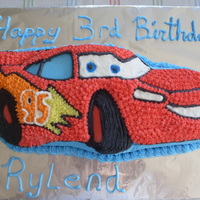 Lightening Mcqueen A friend asked for a simple Lightening McQueen Cake for her Grandson.