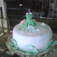 Froggie Baby Shower Cake The expecting mommy loves frogs!