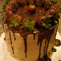 Chocolate And Strawberries Alternating layers of chocolate and vanilla cake with a chocolate hazelnut whipped cream filling and covering. Decorated with fresh...