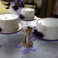 Buttercream Cakes White cakes with strawberry filling. Buttercream frosting.