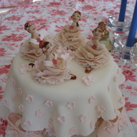 Ballet Recital Need lots of practice for my figures. Made it for my 3 year old grandaughter's ballet recital and she loved it. White cake with mango...