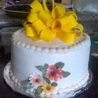 Wasc With Bc Frosting And Gumpaste Bow 