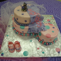 Polka Dot Cake This was a last minut request for a baby shower cake with polka dots. The 6" is a spice cake with cream cheese flling, the 8" is...