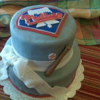 Phillies Baseball My husband's boss loves the Phillies and we had to make a surprise cake for him!