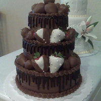 Chocolate Strawberry Groom's Cake Double Wedding - Chocolate and Chocolate Dipped Strawberries..YUM!