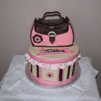 Purse & Hat Box Cake This is my first attempt at a purse cake.