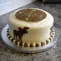 Hunting Birthday Cake I made a hunting themed cake for my nefew's birthday. The cake is covered in MMF and the cricut cut-outs are done with homemade...