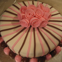 Brown And Pink This was the cake I did for my first paying customer.