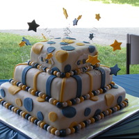 Graduation Cake This was a 16", 12", 8" tired cake for my nieces graduation party with her friend. The bottom layer was white, middle...