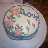 Buttercream Flowers First cake!