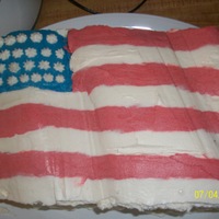 4Th Of July did this for the 4th. red, white and blue velvet cake with cream cheese icing