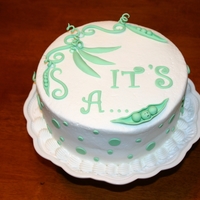 Baby Gender Announcement Cake This was to announce my brother and his wife's baby gender to the family. It was so much fun.White cake (with blue food coloring) and...