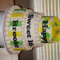 Happy Sweet16 Brooke! This is my first photo upload so go easy on me! lol I made this cake this weekend for one my husband's coworkers' daughter. Tosay...