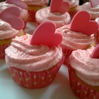 Pink Heart Cupcakes 