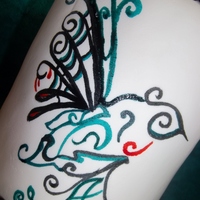 Hand Painted Hummingbird I thought I would try something different and paint onto the MMF. I don't think it turned out too bad for my first time doing freehand...