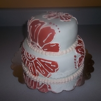 Sketched Flowers Top tier is Orange Dreamsicle, bottom tier is Tuxedo cake. Covered in MMF then painted and piped with Royal icing. Inspired by so many...