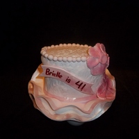 Daughter's 4Th Birthday Cake Yellow cake with white chocolate strawberry ganache filling. I guess my dreams were bigger than my talent but I accidentally stretched the...