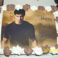 Team Jacob Cake I made this cake for my daughters birthday, she loves "Twilight" as I do too. I have never made a cake with whipping cream before...