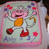 Boots Cake Made for granddaughter's third birthday. Drew figure freehand with a toothpick.