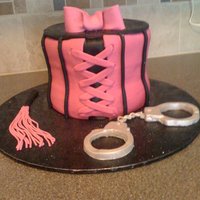 Bachelorette Party Cake I made the whip and handcuffs from gumpaste