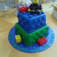 Lego Cake Legos was the theme but they wanted the lego man to wear camo