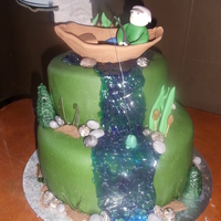 Fishing Cake I made this for my father in law for his 70th bday.