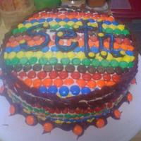 M&m Cake This is VERY sloppy, I know. But, that aside, I think it is a very cute concept. I made this cake for my three year old nephew. I had a...