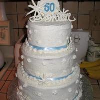 January 50Th Birthday Cake. This was the cake that got me addicted to making cakes. I made this cake for my mother-in-laws 50th birthday bash. There was alot of people...