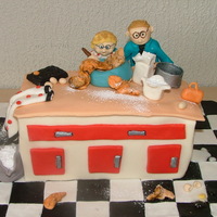 Baking Day This is what a baker's day in the kitchen looks like ;) There's always someone around to calm us down. Orange Cake with chocolate...