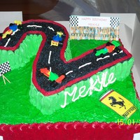Race Track Race track cake for 2 year old boy.