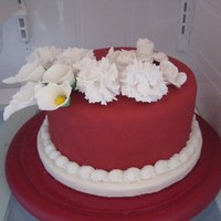 Fondant And Gumpaste Class This was my final cake for my Wilton Fondant and Gumpaste class.