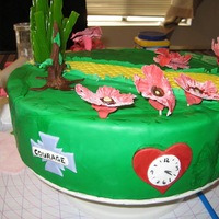 Wizard Of Oz - Birthday Cake My future mother in-law just turned 60 and her favoritist show on earth is the Wizard of Oz. So I whipped this carrot cake together and did...