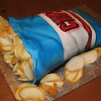 "you're All That And A Bag Of Chips!" My 1st attempt at airbrush. Attended a class with Janet Brown...who is ah-mazing!!