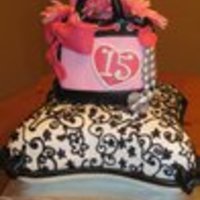 "juicy Couture" Pillow Cake. For a 15th birthday.