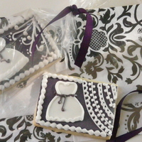 Bridal Shower Cookies Design inspired by MontrealConfections. Her piping is much better :)Colors to match wedding party dresses.