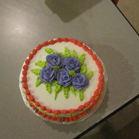 Butter Cream Frosting I made this for a friend after completing the basic cake decoration class.