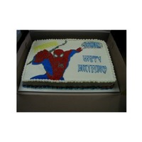 Spider Man Birthday Butter cream Half Choc. & half white