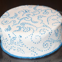 Polka Dots I wanted to try out doing this type of cake. It was just random for practice. I was pretty happy with the final product. Thanks for looking...